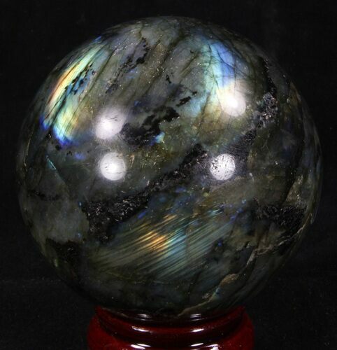 Flashy Labradorite Sphere - Great Color Play #37097